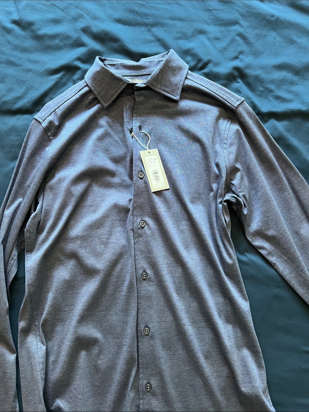 Daniel Cremieux Men's Navy Blue Long-Sleeve Button-Up Shirt